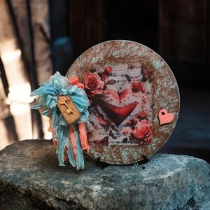 Rustic Heart "Faux" Plate
